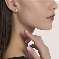 Orecchini Mabina Donna Snake in Argento Smeraldo sintetico 563976 - 563976